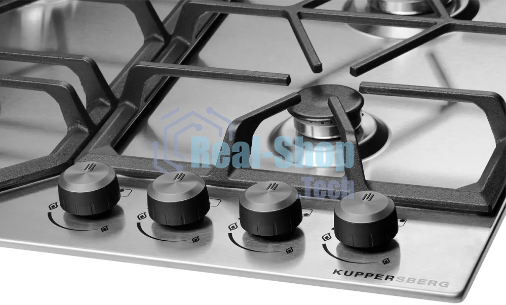 Встраиваемые газовые панели Kuppersberg FS 62 X, 4 конфорки, нерж. сталь