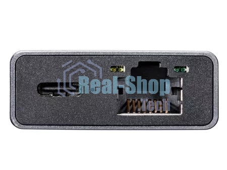 Адаптер VCOM CU459 Type-Cm --> RJ-45+2USB3.0(f) + PD100 Вт Alum Shell