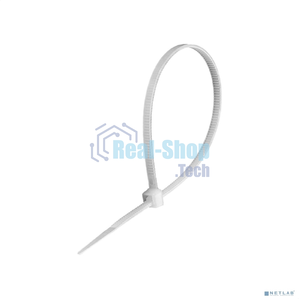 Стяжка (хомут) нейлоновая ExeGate CV66-400x4.8W (нейлон 6.6, 400x4.8 мм, неоткрывающаяся, halogen free, -40°C - +85°C, белая, 100 шт)