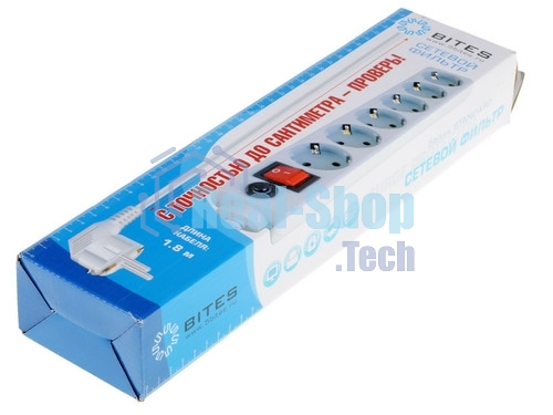 Сетевой фильтр 5bites GARDA SP6B-550 6S/3x0.75 мм2/5 м/черный
