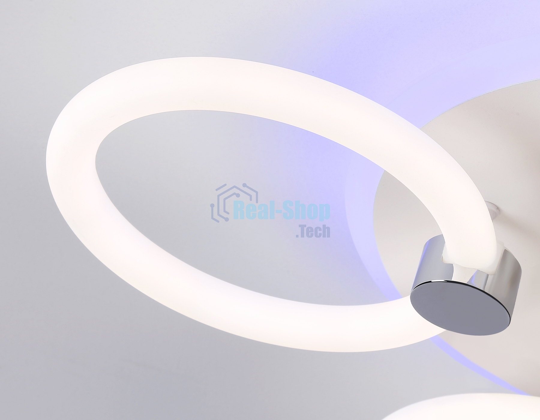 Потолочный светодиодный светильник FA3838/3 WH белый 42W 3000K-6400K+RGB D458*80 (ПДУ РАДИО 2.4G)