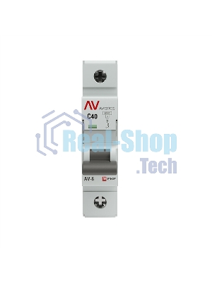 Выключатель автоматический модульный 1п C 40А 6кА AV-6 AVERES EKF mcb6-1-40C-av