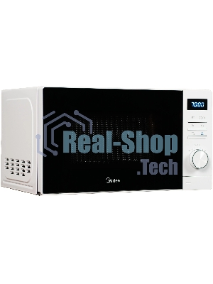 Микроволновая печь Midea AM720C2VR-W белый, 20 л, 700 Вт, переключатели - кнопки, поворотный механизм