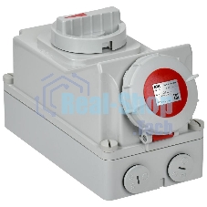 Розетка с механической блокировкой ССИ-814 16А-6ч 380В 3P+PE IP67 | PSR12-016-4-5-67 | IEK
