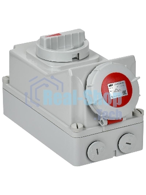 Розетка с механической блокировкой ССИ-814 16А-6ч 380В 3P+PE IP67 | PSR12-016-4-5-67 | IEK
