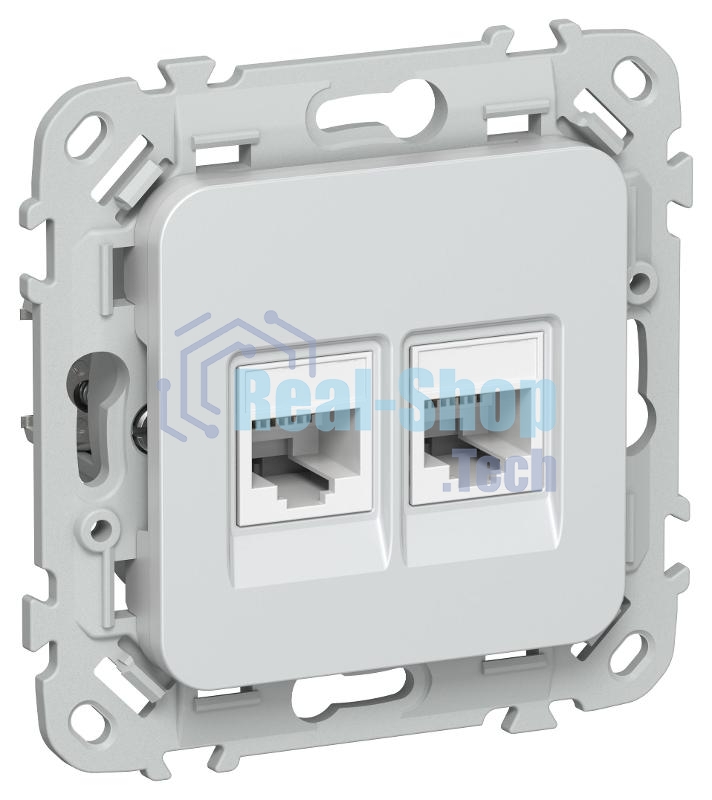 FLITE Розетка 2-ая компьютерная RJ45 кат.5Е UTP РК5е-2-0-ФлЖ жемчуг | FI-K22-1-K36 | IEK