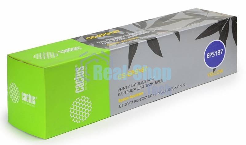 Картридж лазерный Cactus CS-EPS187 желтый (4000 стр) для Epson AcuLaser C1100/C1100N/CX11/CX11N/CX11NF/CX11NFC