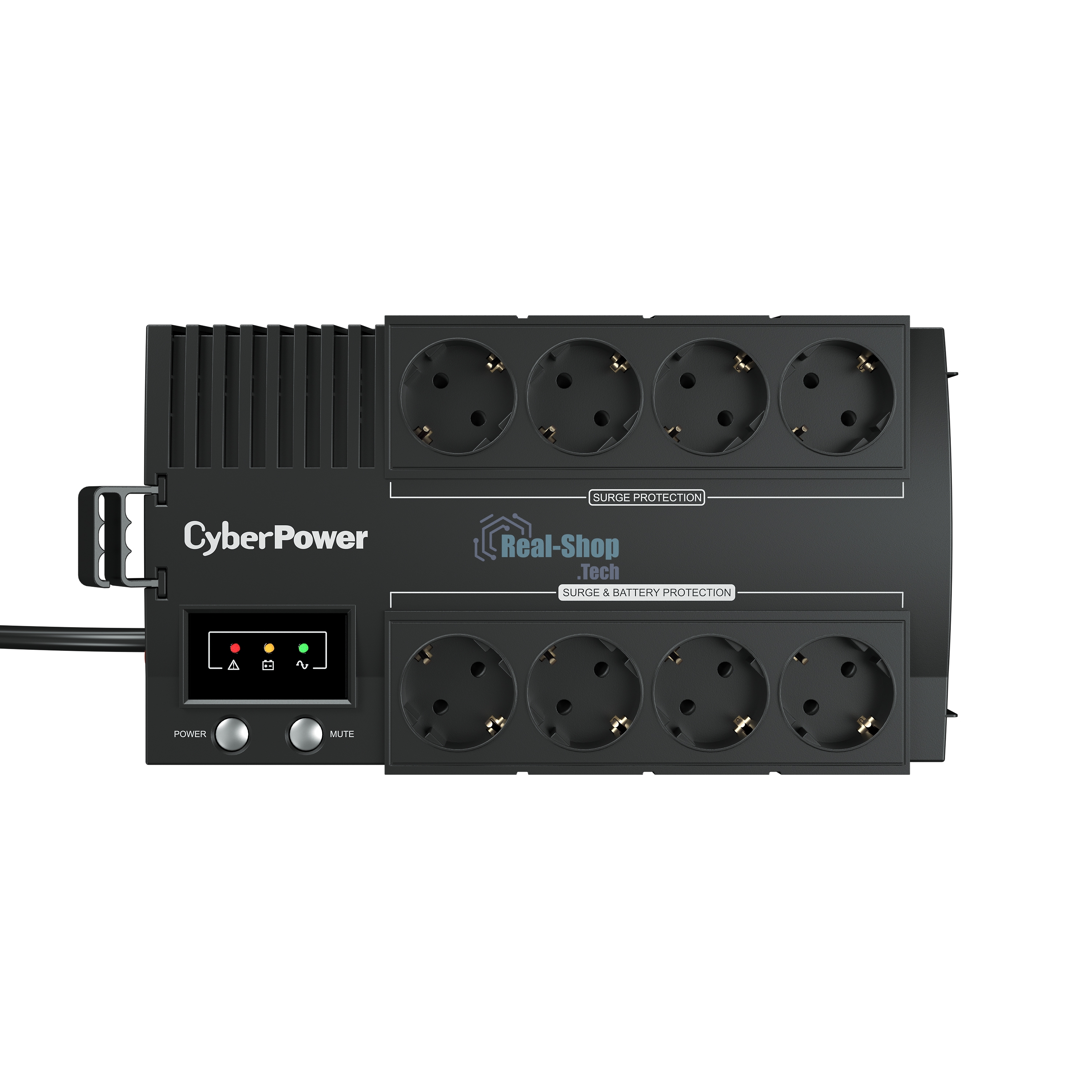Источник бесперебойного питания CyberPower BS850E NEW линейно-интерактивный 850ВА/480Вт, 4+4 евророзетки, USB UPS Line-Interactive CyberPower BS850E NEW 850VA/480W USB (4+4 EURO)