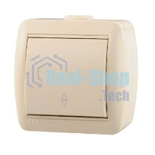 Выключатель LEZARD 710-0300-105проходной 1клавиша наруж.проводки серии Ната белый