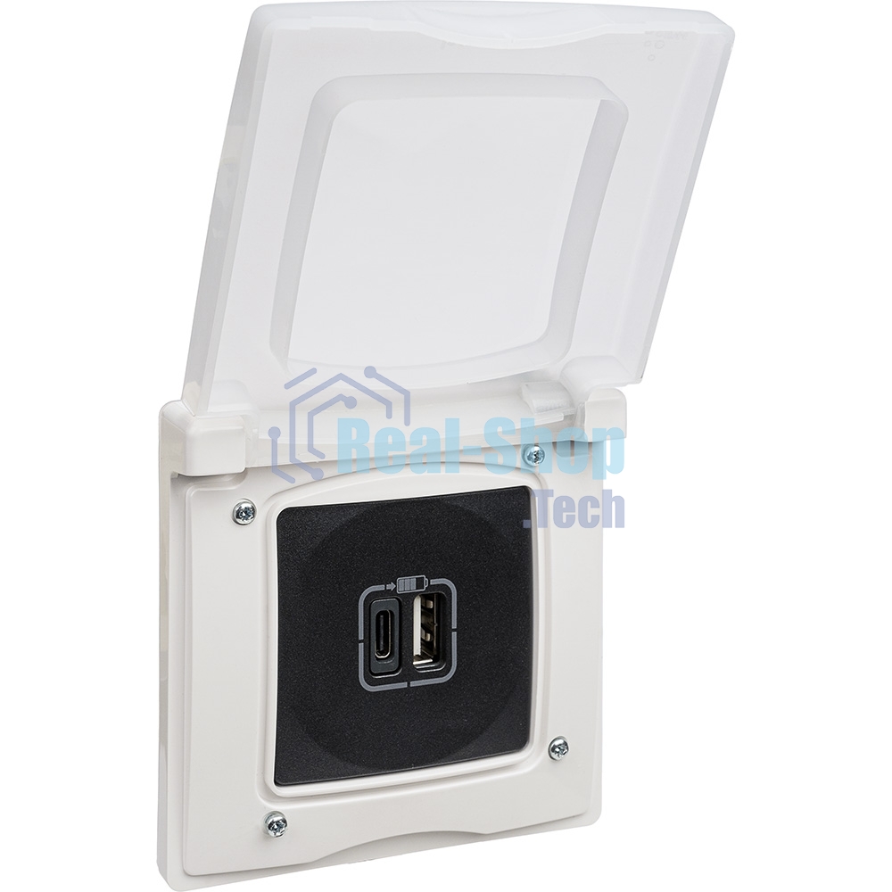 Рамка 1-м Etika IP44 с защ. крышкой белый Legrand 672550