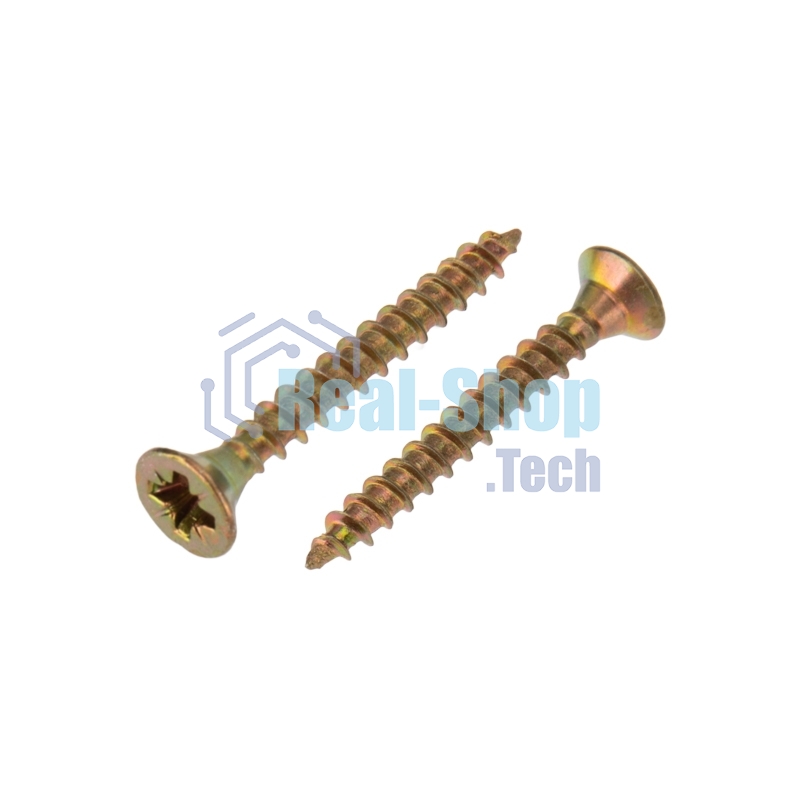 Саморез универсальный Kranz 3х25, желтый цинк, короб (200 шт./уп.)