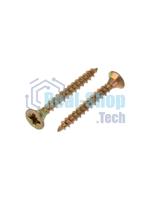 Саморез универсальный Kranz 3х25, желтый цинк, короб (200 шт./уп.)