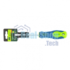 Отвертка, SL6,0 х 100 мм, CrV, двухкомпонентная рукоятка Сибртех