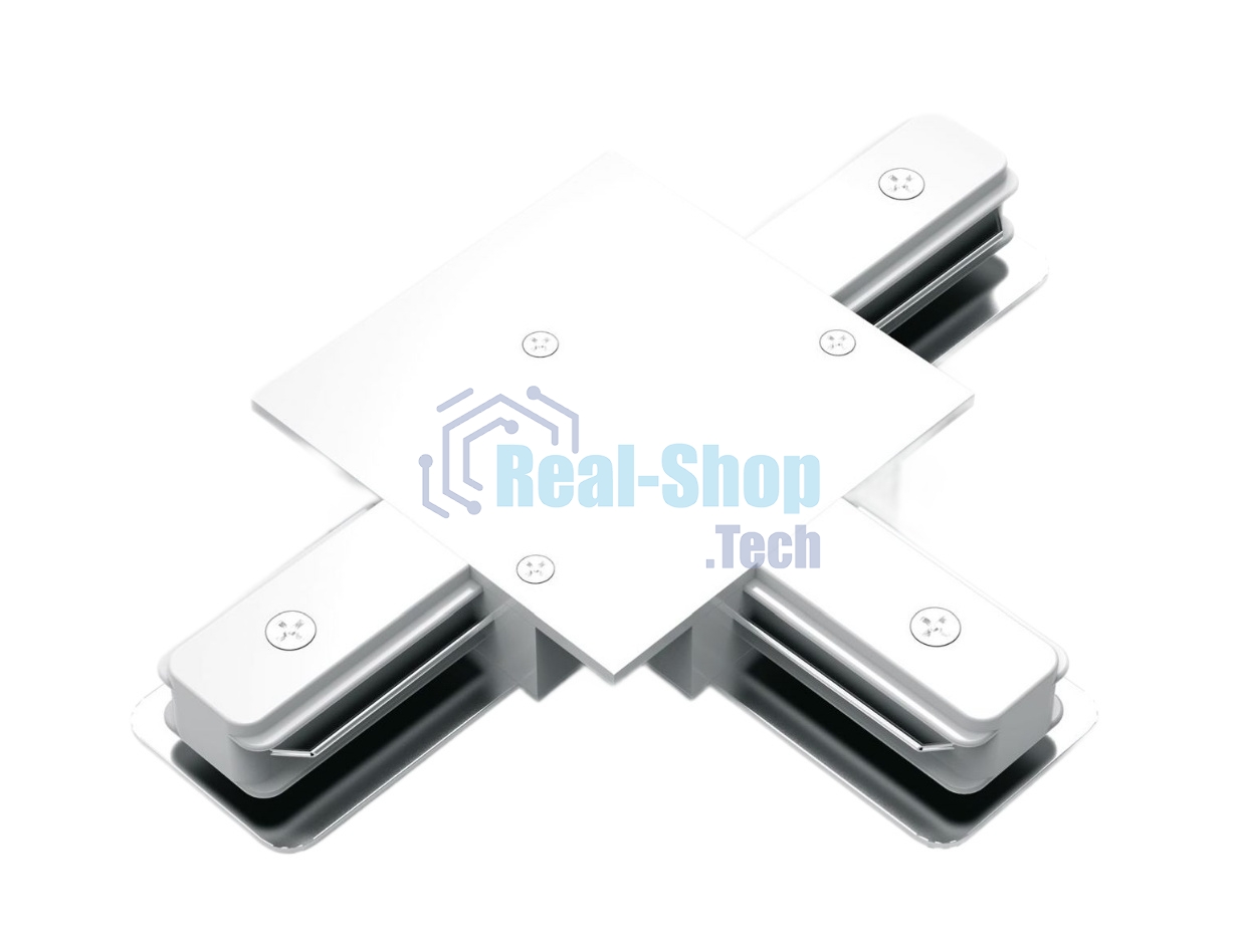 Коннектор для встраиваемых трековых шинопроводов Gauss (T) белый