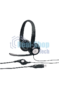 Гарнитура проводная Logitech Headset Logitech H390 USB черный