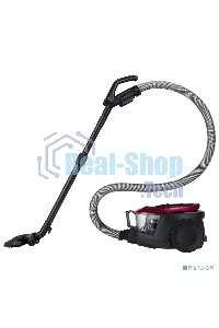 Пылесос Samsung VC18M31A0HP бордовый/черный, 380/1800 Вт, уборка сухая, пылесборник контейнер 2 л