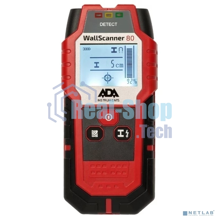 Детектор ADA Wall Scanner 80 поиск деревянных конструкций металла и проводников