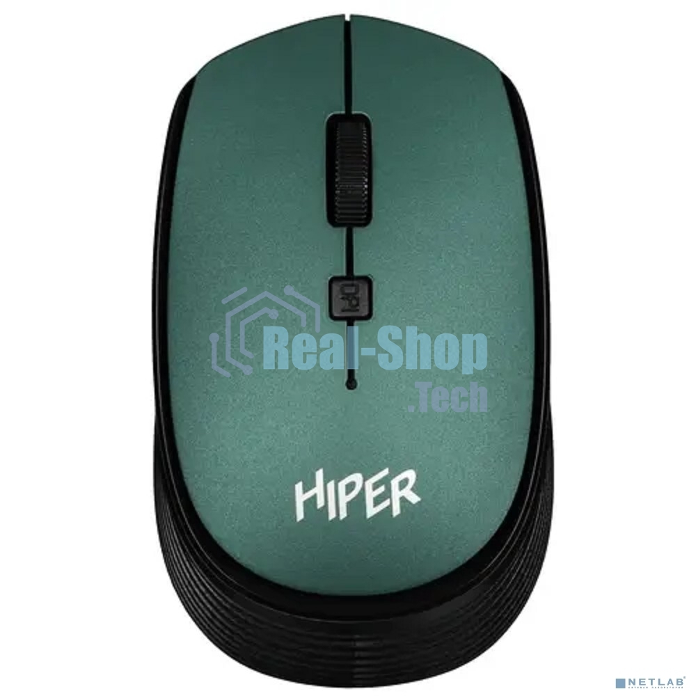 Мышь беспроводная HIPER HOMW-084 зеленый, 1600 dpi, радиоканал, USB, кнопки - 4