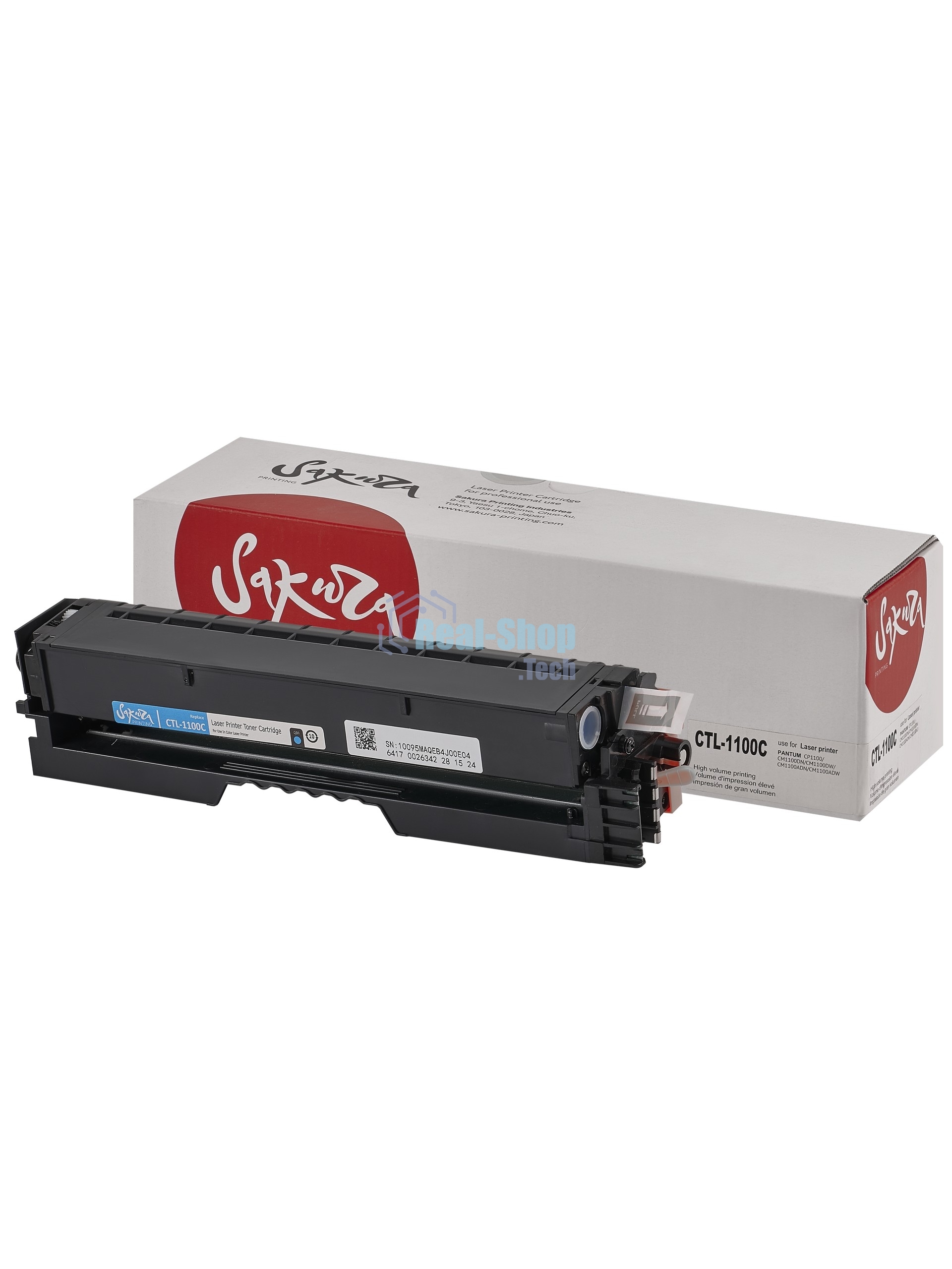 Картридж Sakura CTL-1100C для Pantum, голубой, 700к.