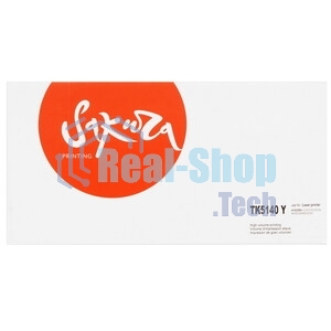 Картридж Sakura TK5140Y для Kyocera Mita, желтый, 5000 к.