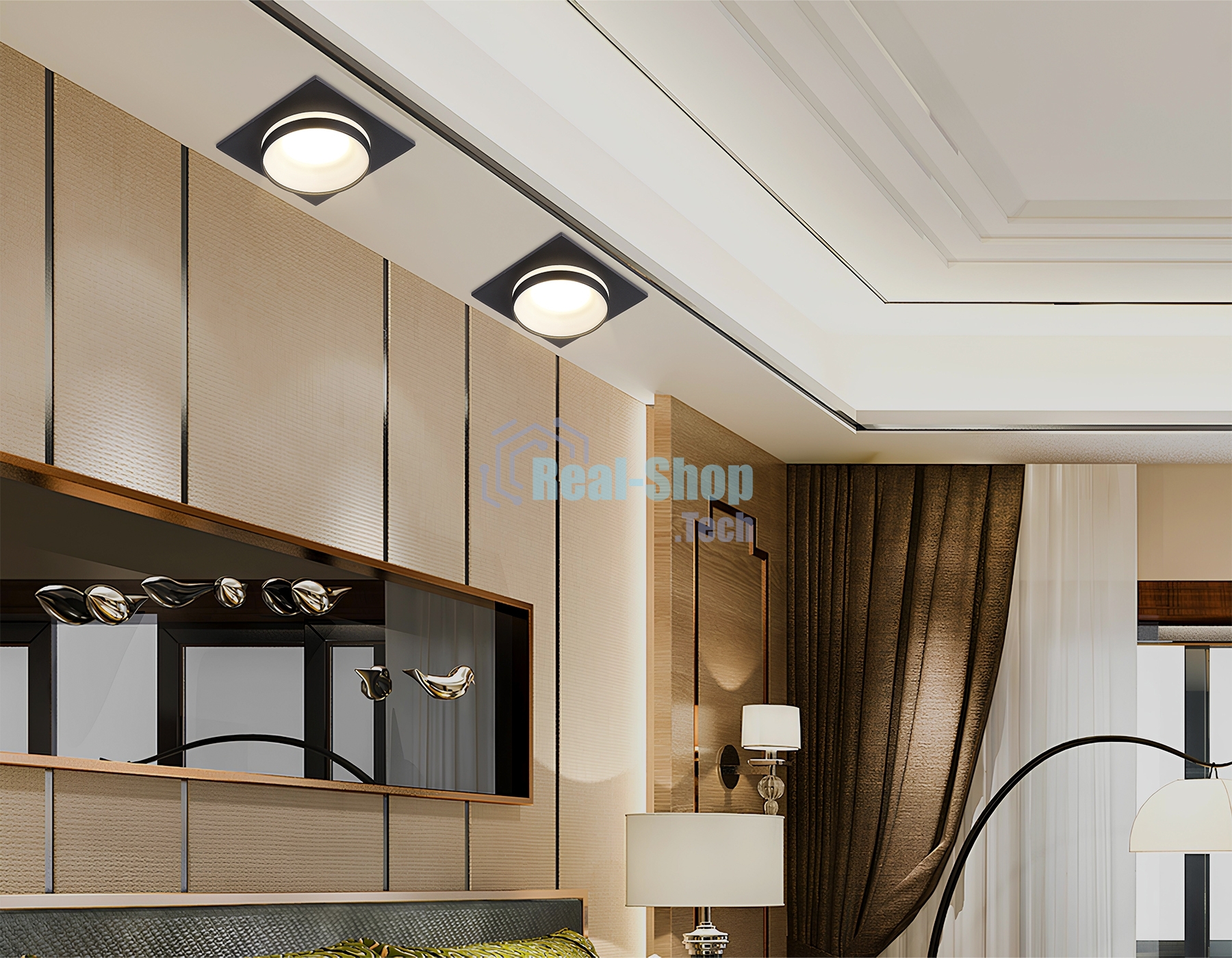 Светильник Ambrella light TN30710 BK черный GU5.3 92*92*36
