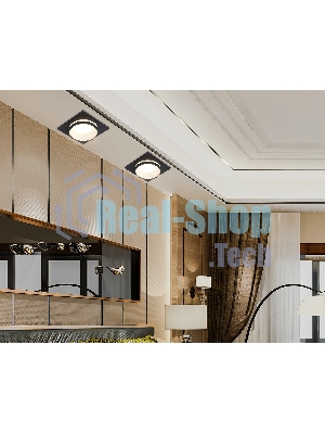 Светильник Ambrella light TN30710 BK черный GU5.3 92*92*36