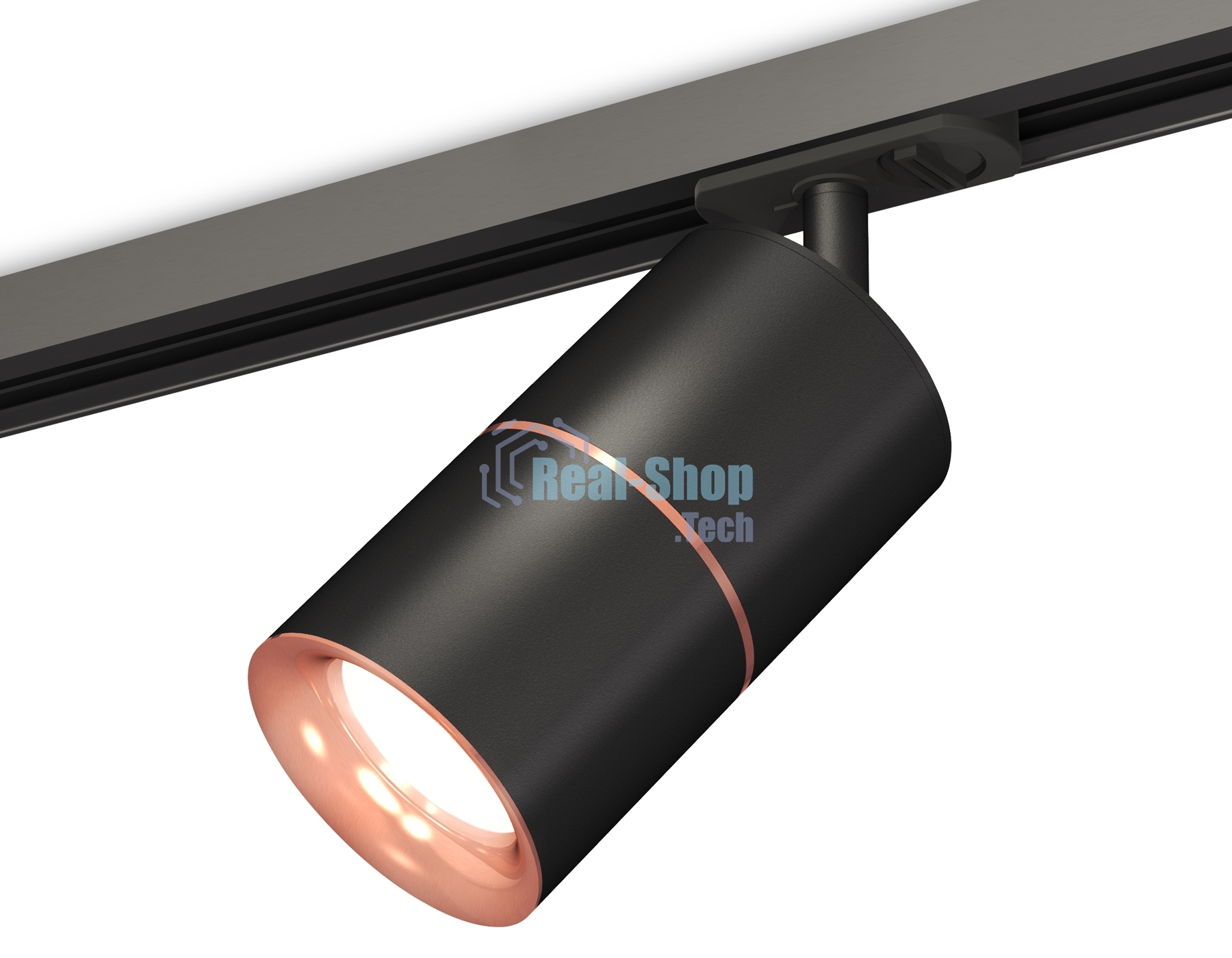 Светильник Ambrella light XT7402041 SBK/PPG черный песок/золото розовое полированное MR16 GU5.3