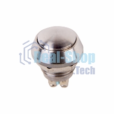 Кнопка антивандальная Rexant Ø12 Б/Фикс (2с винт) (ON)-OFF сфера