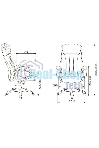 Кресло руководителя Бюрократ T-9922N Leather Venge Black черный, эко.кожа, крестовина пластик