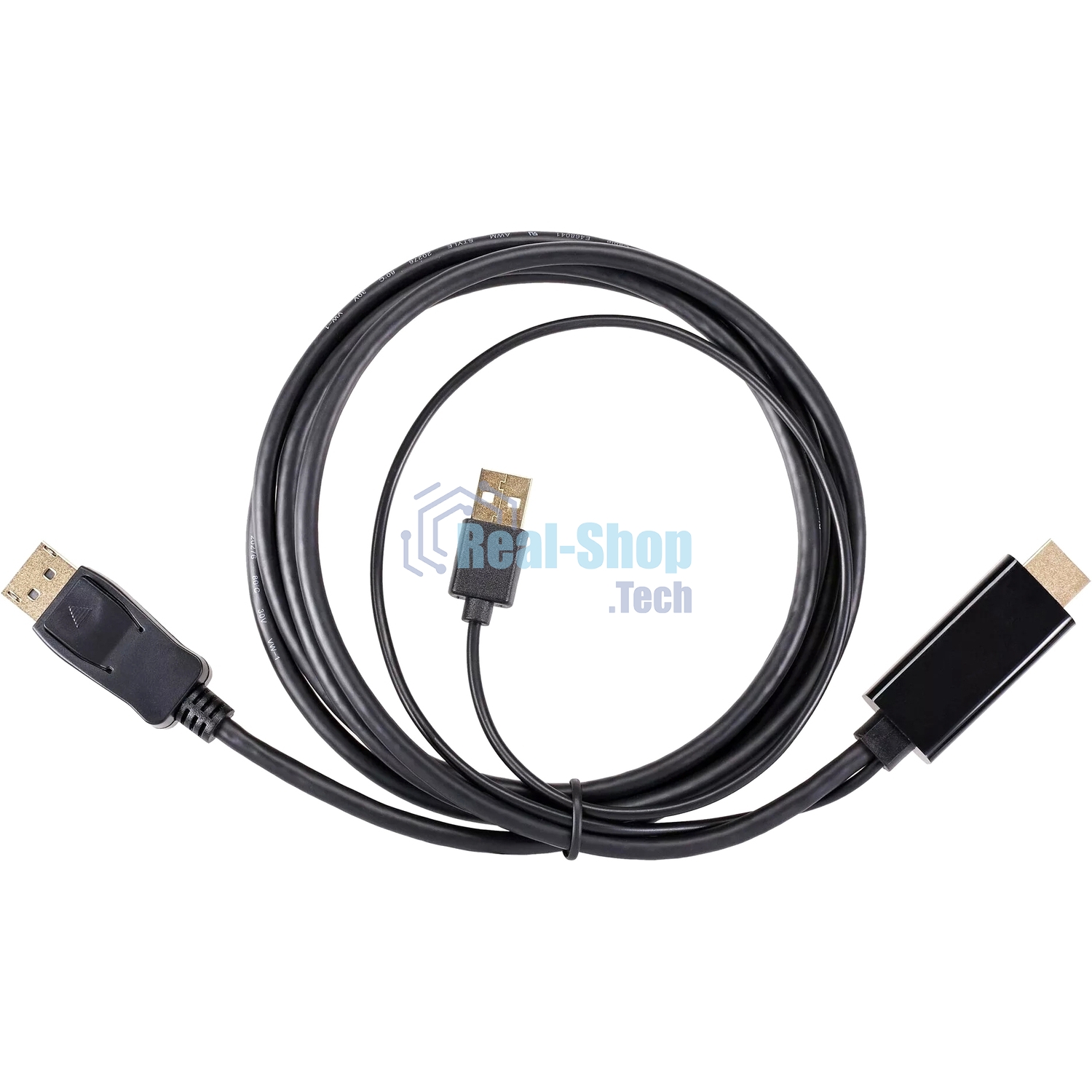 Кабель-переходник HDMI(M) +USB---> DP(M) 4K*60Hz 1.8M, VCOM