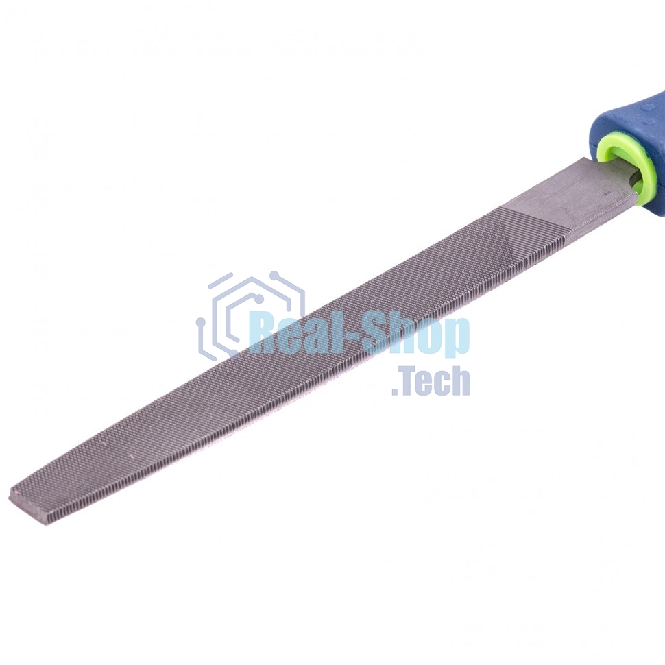 Напильник Сибртех, 150 мм плоский, двухкомпонентная рукоятка, №2