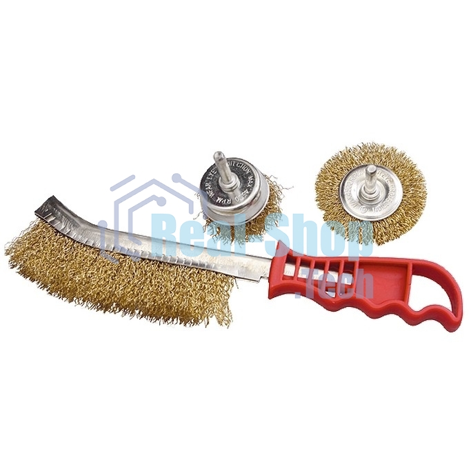 Набор щеток Matrix для дрели, 3 шт., 1 плоская, 65 мм, 50 мм 