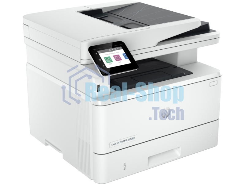 МФУ лазерное HP LaserJet Pro 4103fdn (2Z628A), A4, ч/б, печ. до 40 стр/мин., скан. до 29 стр/мин. (ч/б) 20 стр/мин. (цвет), 1200 x 1200 dpi, USB, RJ-45, Air Print, Mopria