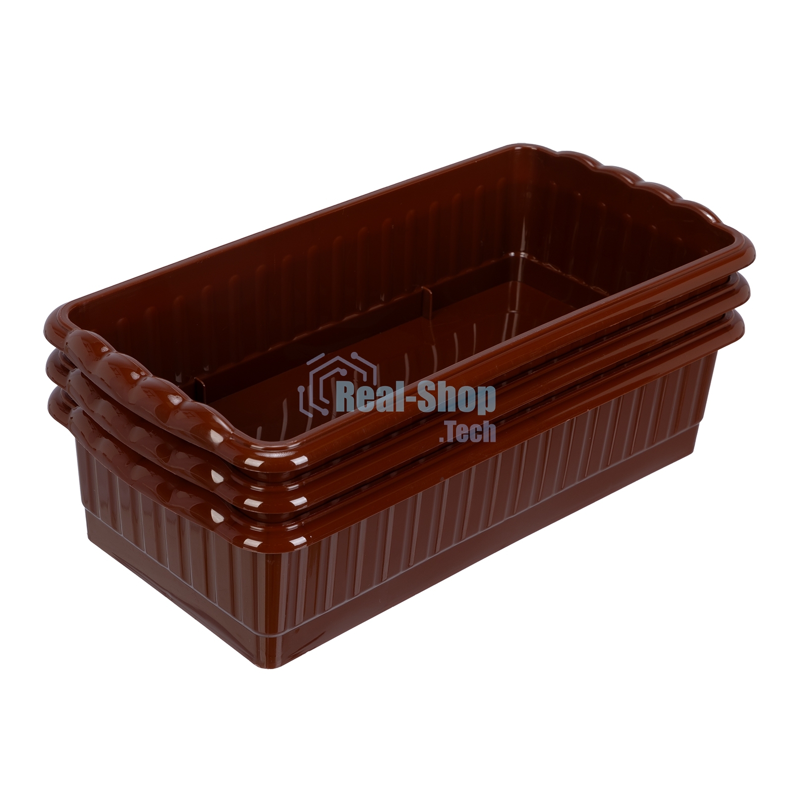 Поддон для рассады Palisad 322х166х82 мм, пластиковый, 3 шт, под 8 горшочков 250 мл.