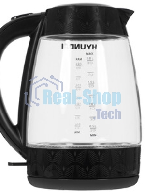 Чайник электрический Hyundai HYK-G4505 2 л, 2200 Вт, черный (корпус: стекло)