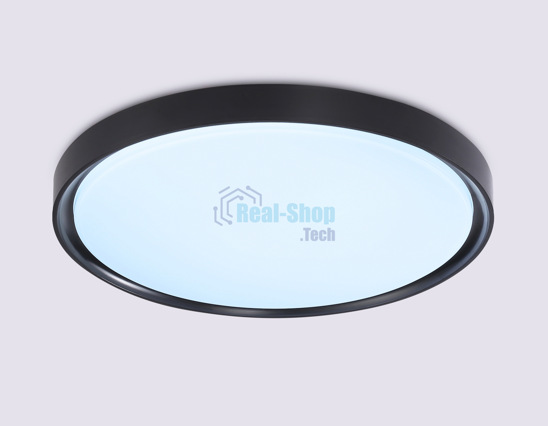 Потолочный светодиодный светильник Ambrella light FZ1248 BK черный IP54 30W 5000K D380*60 (Без ПДУ)