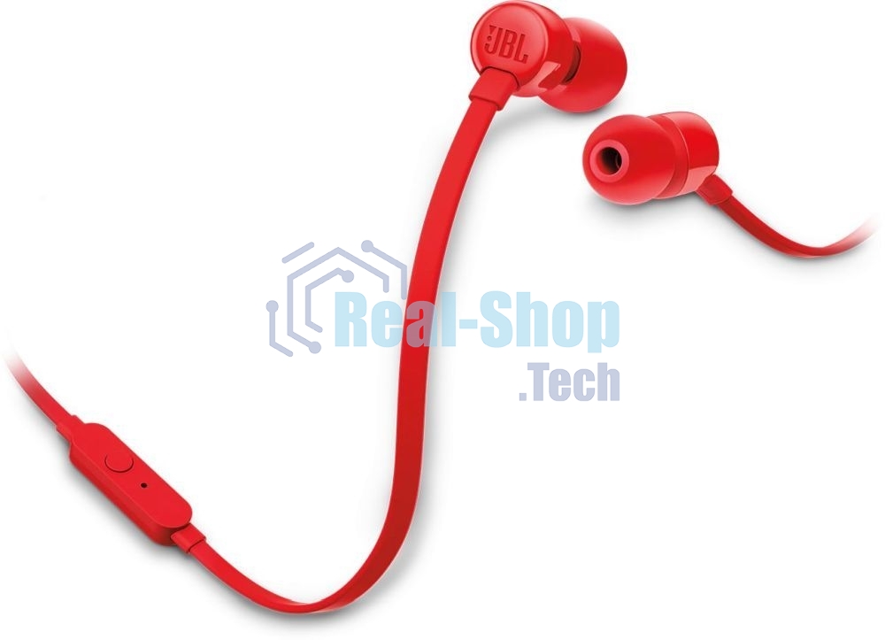 Наушники-гарнитура JBL T110 красный