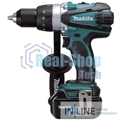Дрель-шуруповерт Makita DDF458RFE, 18 В, 1,5 Ач, 42 Нм, бесщеточный, ударный