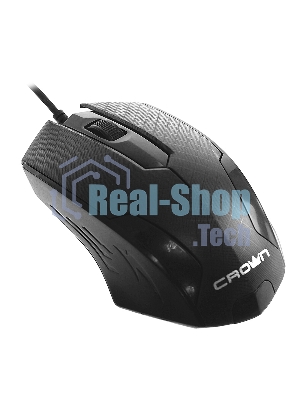 Мышь проводная Crown CMM-100 черный, 1000 dpi, USB, кнопки - 3