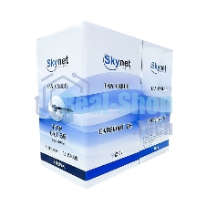 Кабель SkyNet Light FTP indoor 2x2x0,46, медный, FLUKE TEST, кат.5e, однож., 305 м, box, серый
