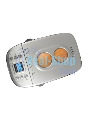 Хлебопечка Centek CT-1415 (черн/сталь) 1500 г БОЛЬШОЙ ОБЪЕМ, 860 Вт, 15 программ, таймер, LCD, окошко