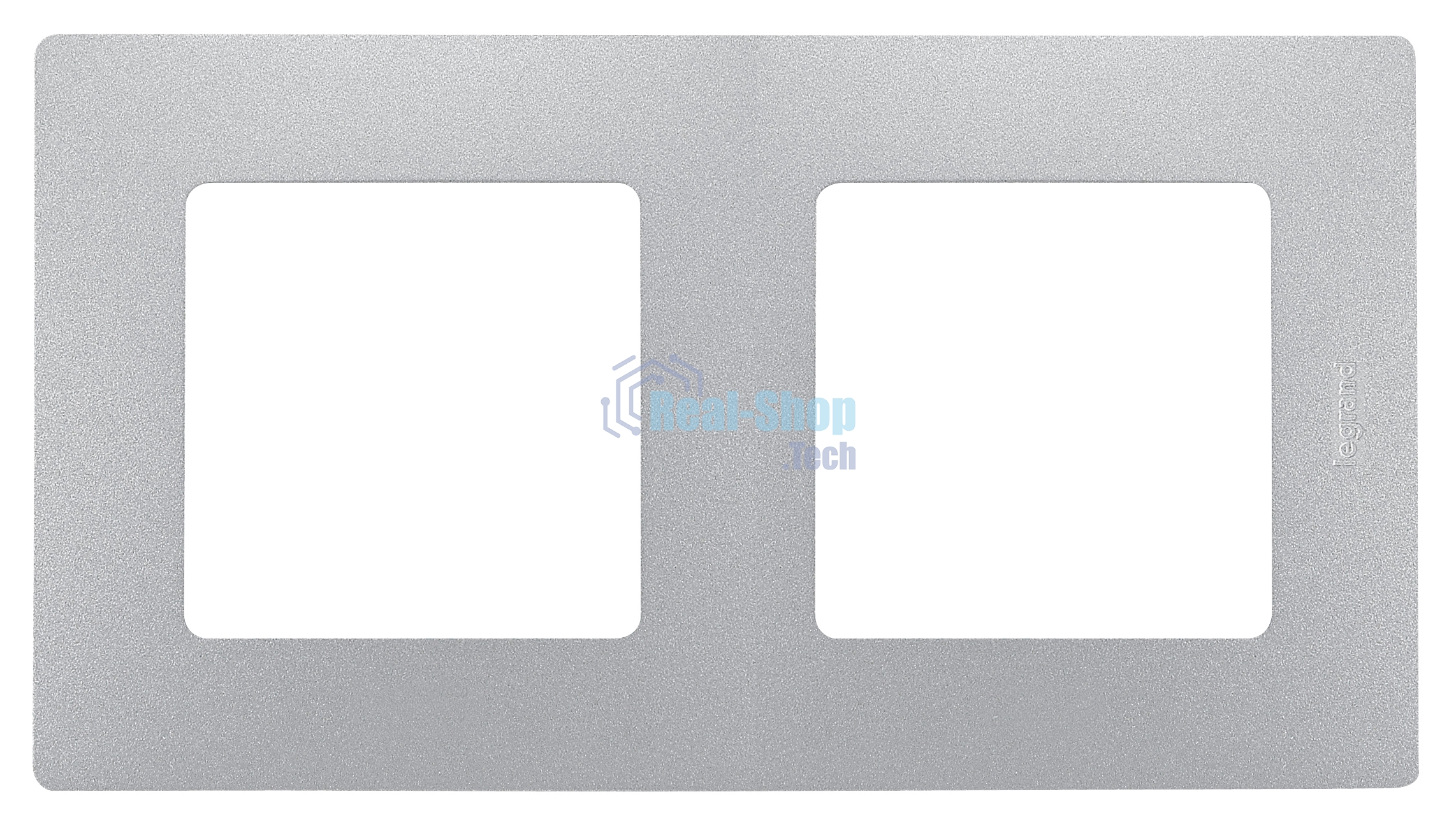 Рамка ETIKA 2 поста алюминий ETIKA Рамка 2 поста алюминий