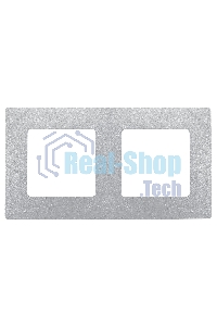 Рамка ETIKA 2 поста алюминий ETIKA Рамка 2 поста алюминий