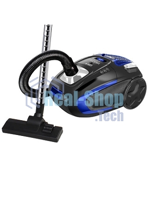 Пылесос Delta LUX DL-0848 черныйс синим: 2200 Вт,мешок для сбора пыли мощн.всас 400Вт(1)