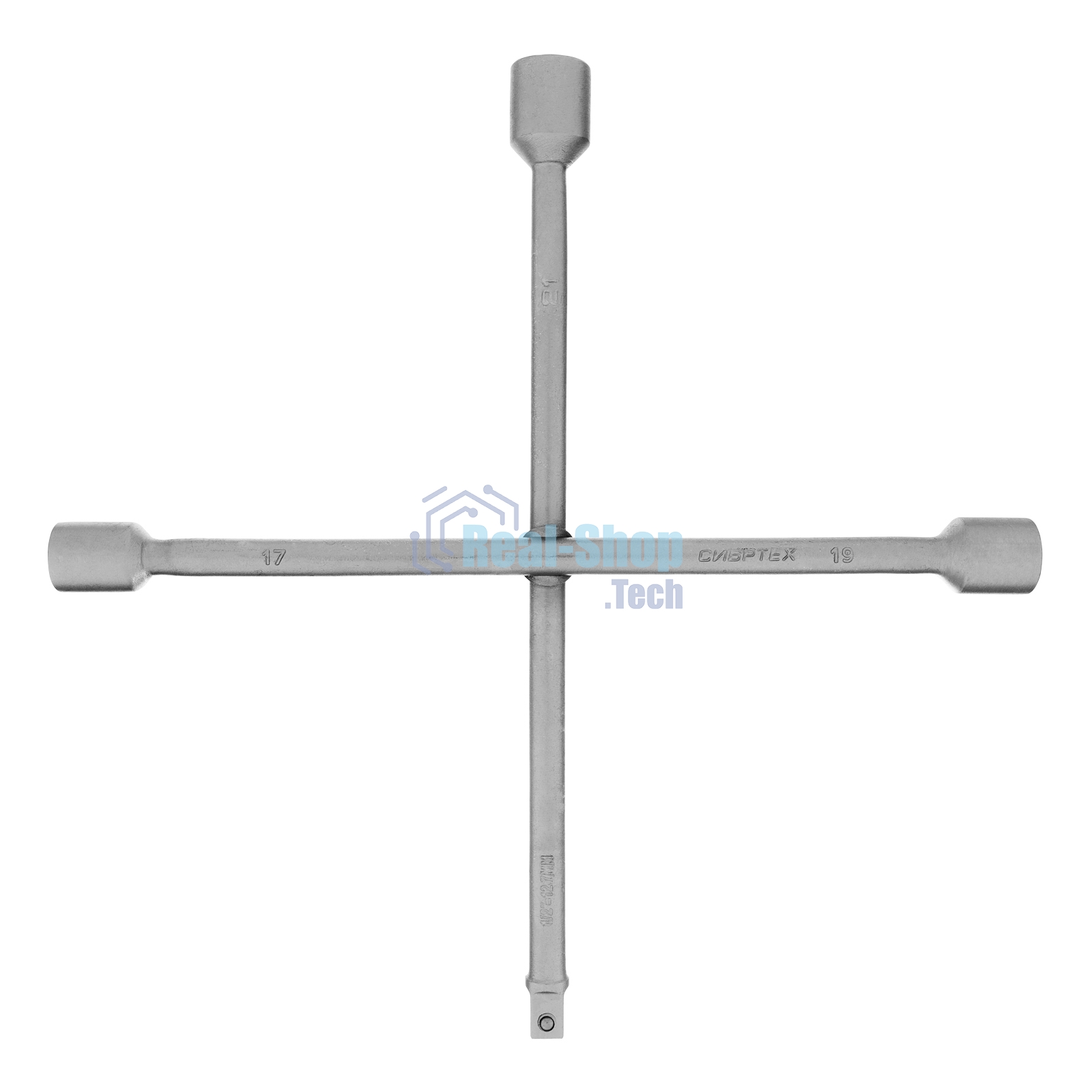 Ключ-крест баллонный Сибртех, 17 х 19 х 21 мм, под квадрат 1/2