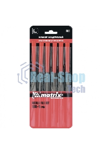 Набор надфилей Matrix 180 х 5мм 6шт пластиковые рукоятки