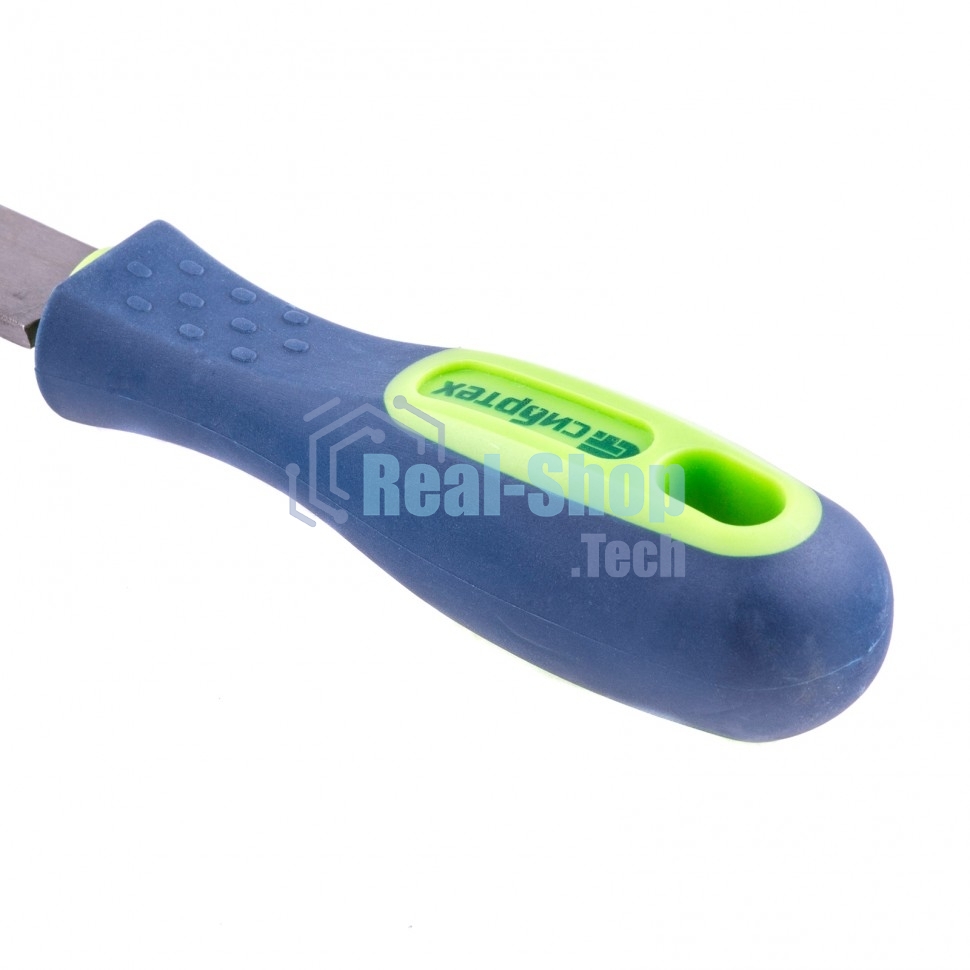 Напильник Сибртех, 150 мм плоский, двухкомпонентная рукоятка, №2