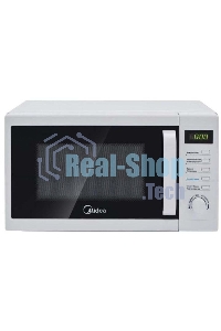 Микроволновая печь Midea AM820CUK-W белый, 20 л, 800 Вт, переключатели - поворотный механизм/кнопки