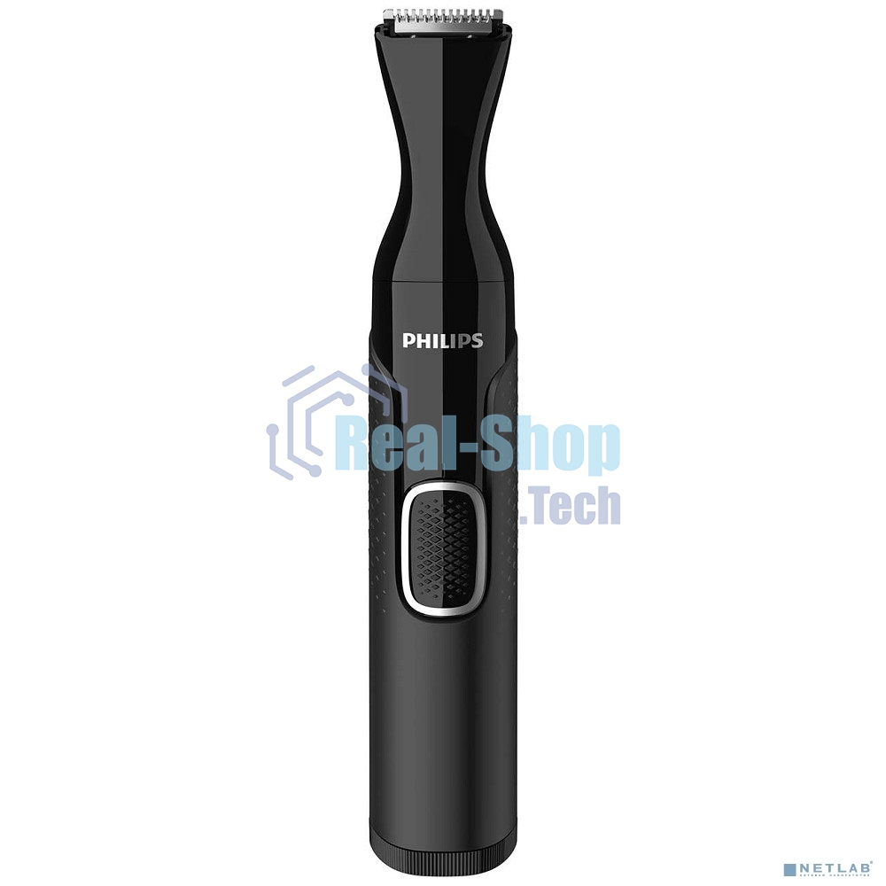 Триммер Philips для носа и ушей, черный, корпус - пластик, 3 насадки-гребня, насадка - триммер, щеточка для очистки, мягкий чехол, батарейка