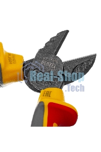 Бокорезы Denzel диэлектрические рукоятки, до 1000 В, трехкомпонентные рукоятки, 160 мм